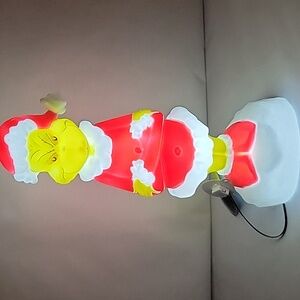 Dr. Seuss NWT Festive Grinch Light-Up Tabletop Blow Mold 14"